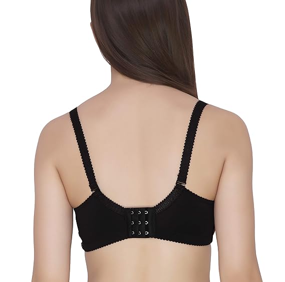 GLAMORAS Women’s Lace Bra – Cotton Spandex, Padded with Underwire, Elegant Floral Design